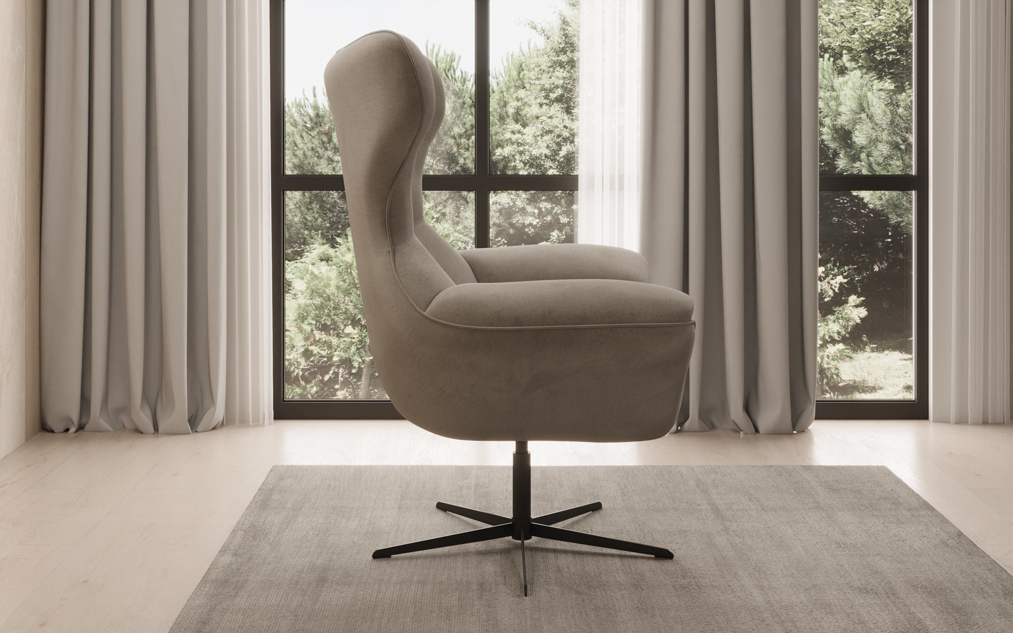 Designer Sofa-Sessel Aurelio in Fluweel