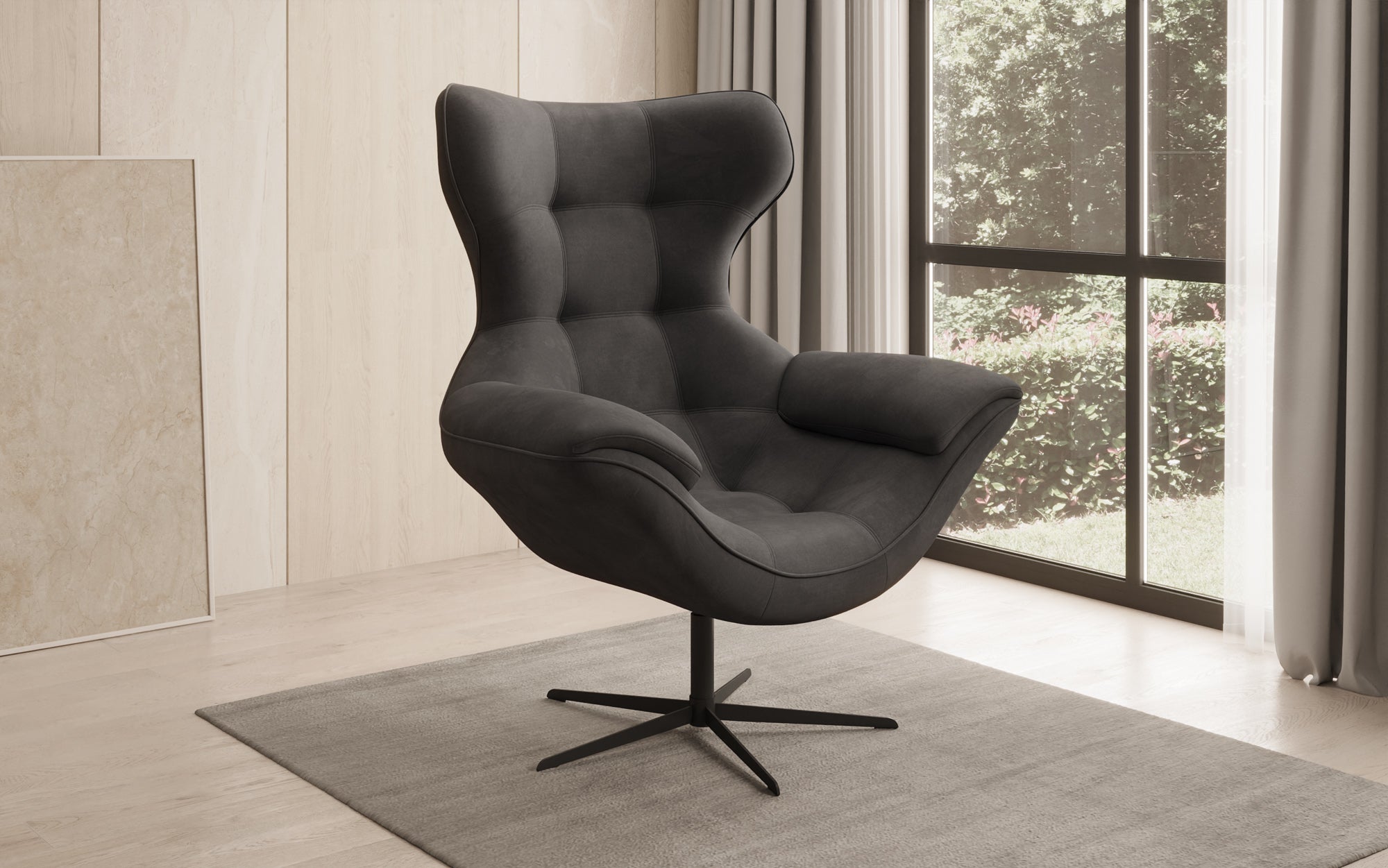 Designer Sofa-Sessel Aurelio in Fluweel