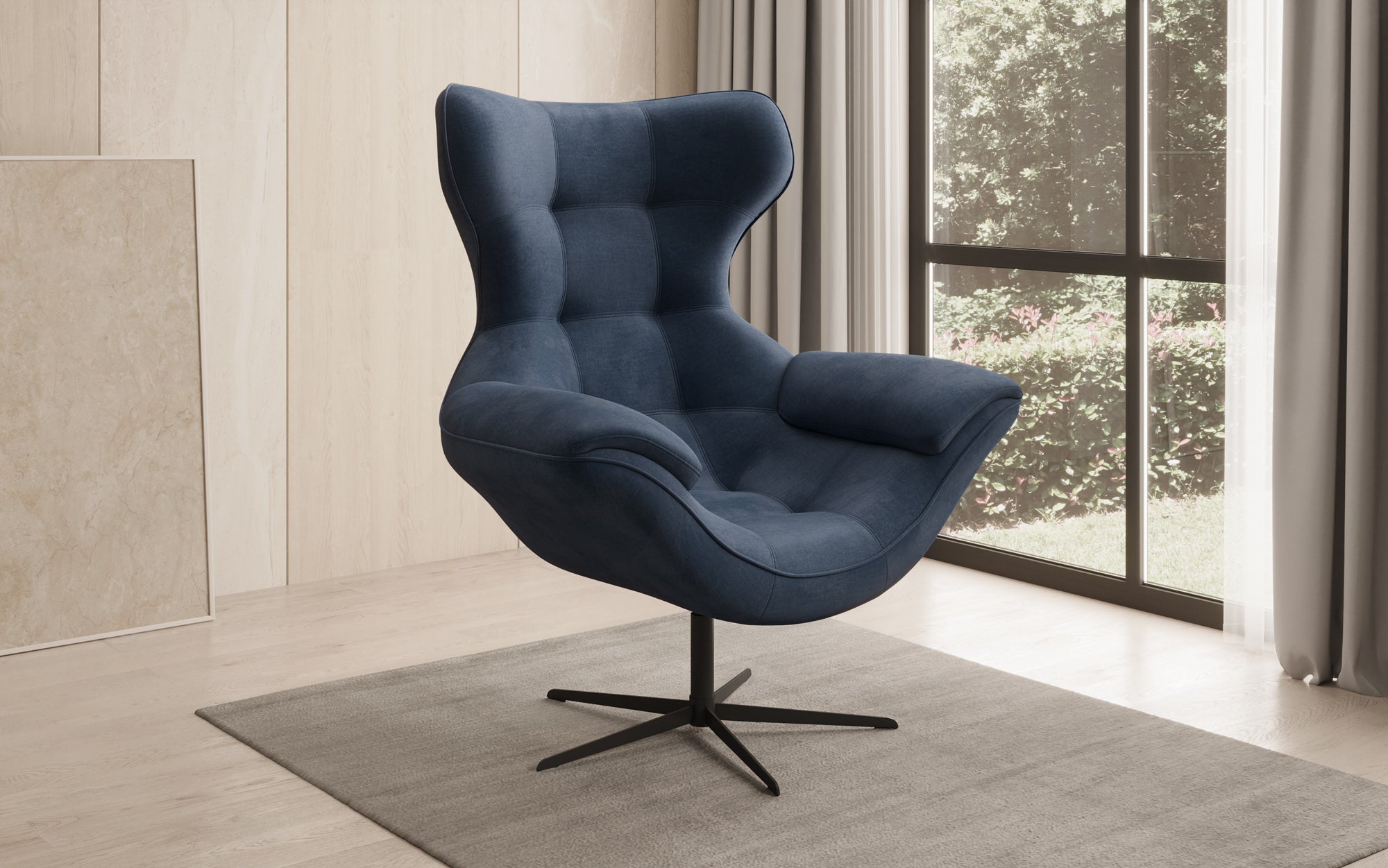 Designer Sofa-Sessel Aurelio in Fluweel