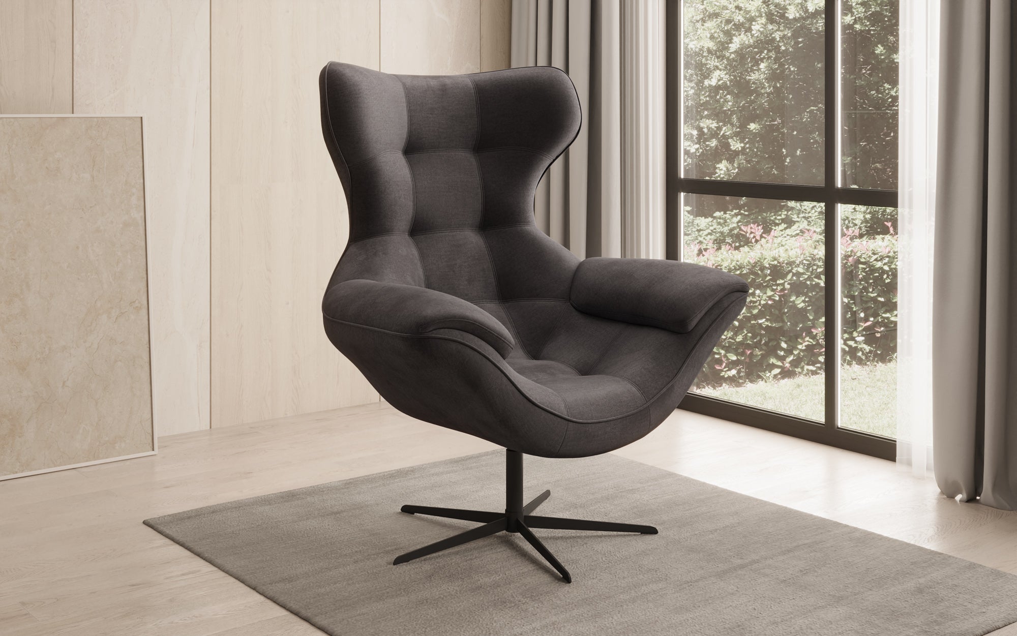 Designer Sofa-Sessel Aurelio in Fluweel