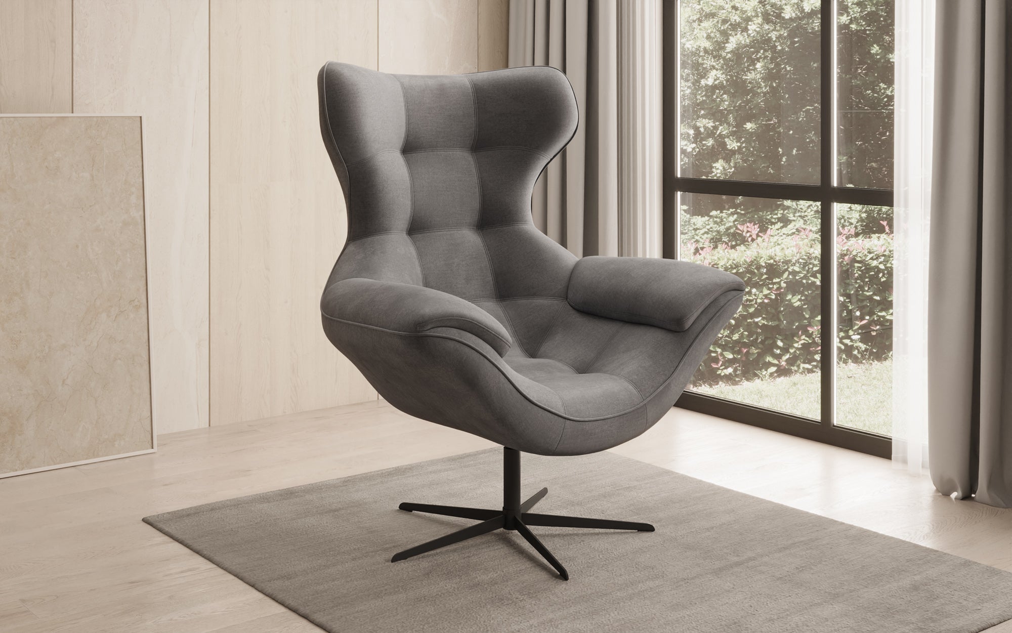 Designer Sofa-Sessel Aurelio in Fluweel