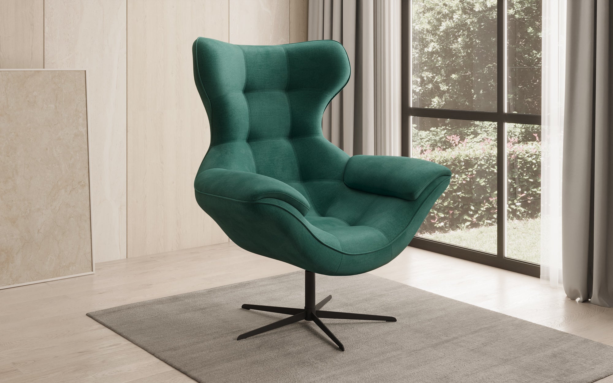 Designer Sofa-Sessel Aurelio in Fluweel