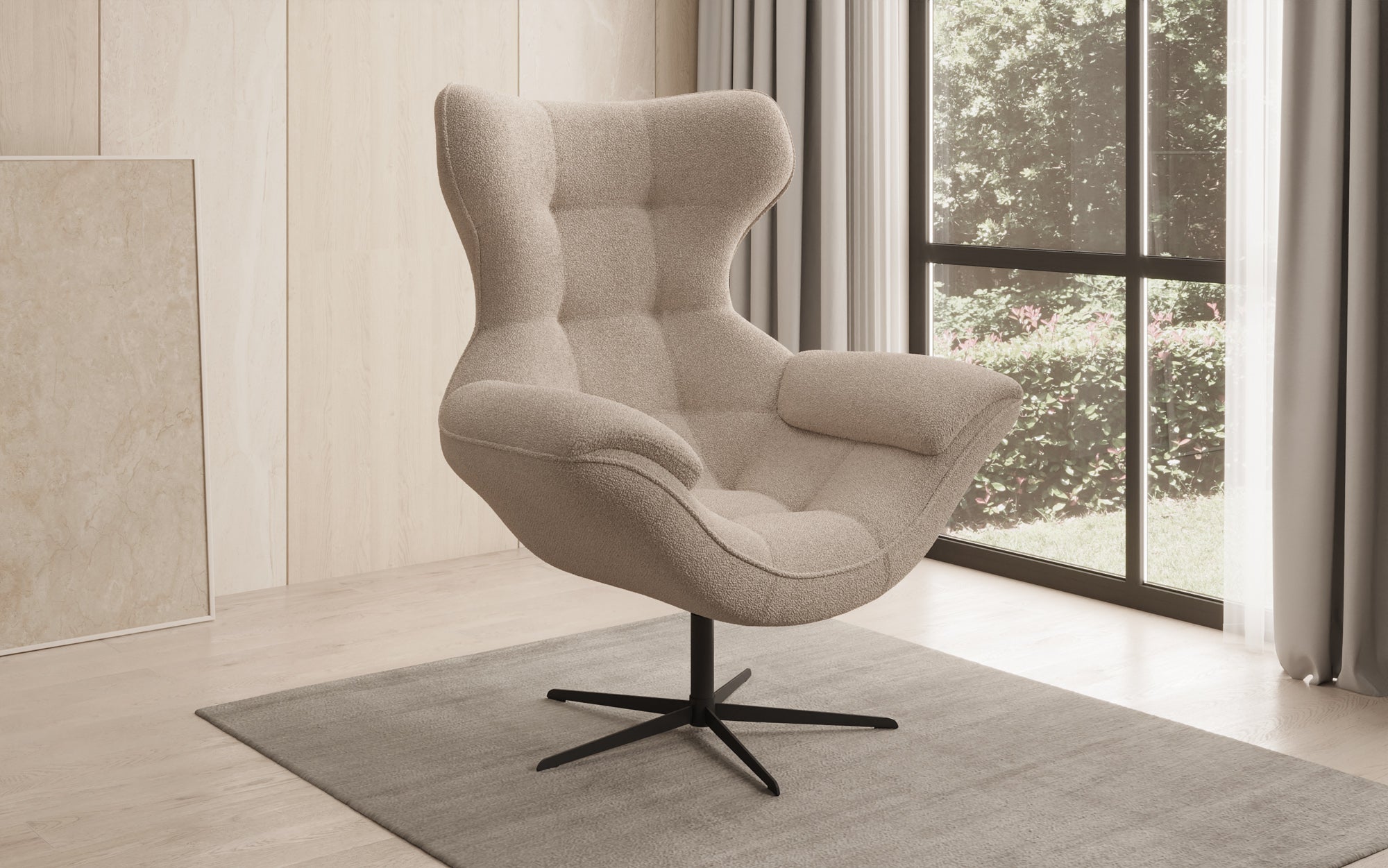 Designer Sofa-fauteuil Aurelio in Bouclé