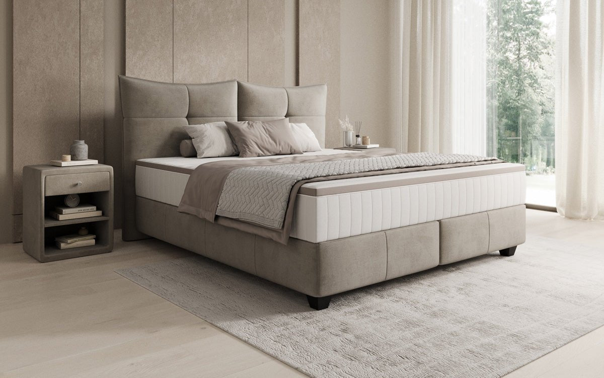 Boxspringbed Veyora in Fluweel