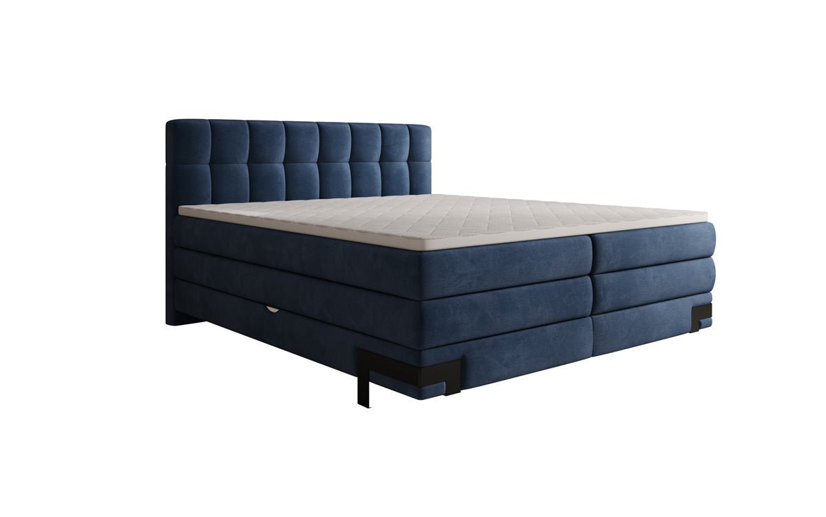 Boxspringbed Isabell met opbergruimte in Fluweel