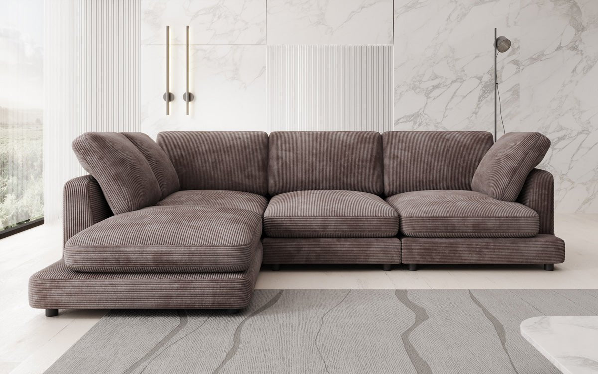 Designerbank Thalessa L in Ribstof