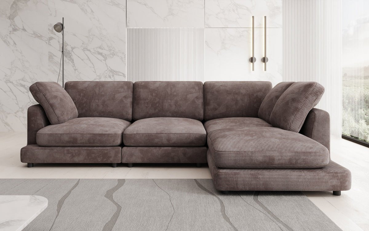 Designerbank Thalessa L in Ribstof