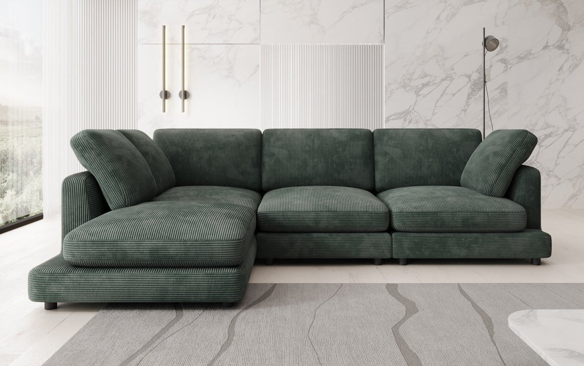 Designerbank Thalessa L in Ribstof