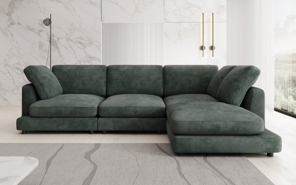 Designerbank Thalessa L in Ribstof
