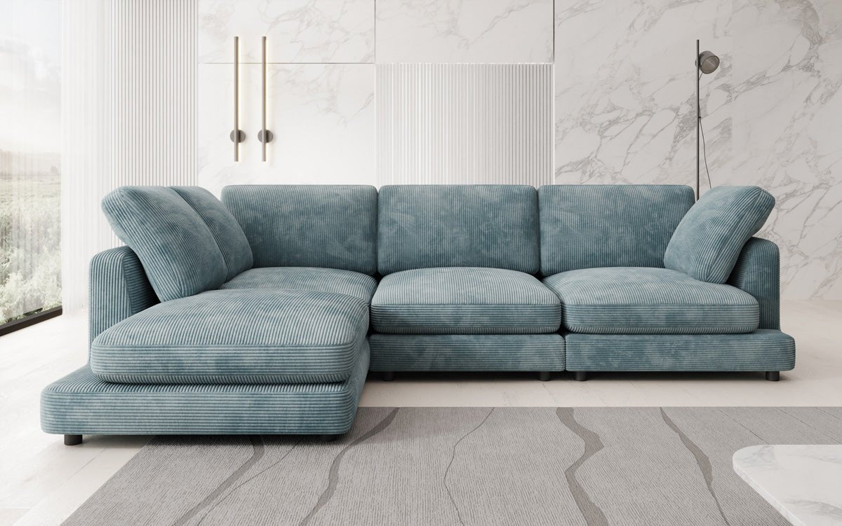 Designerbank Thalessa L in Ribstof