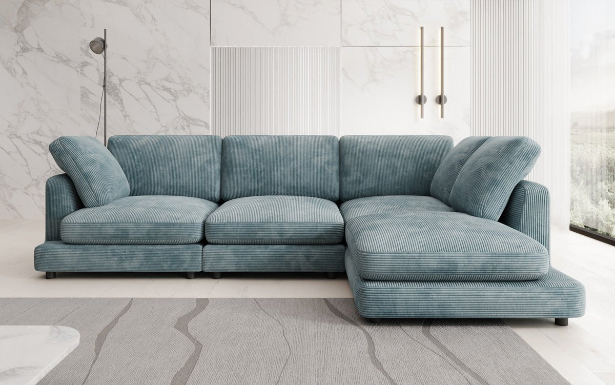Designerbank Thalessa L in Ribstof