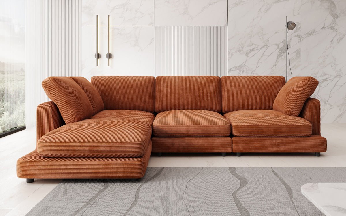 Designerbank Thalessa L in Ribstof