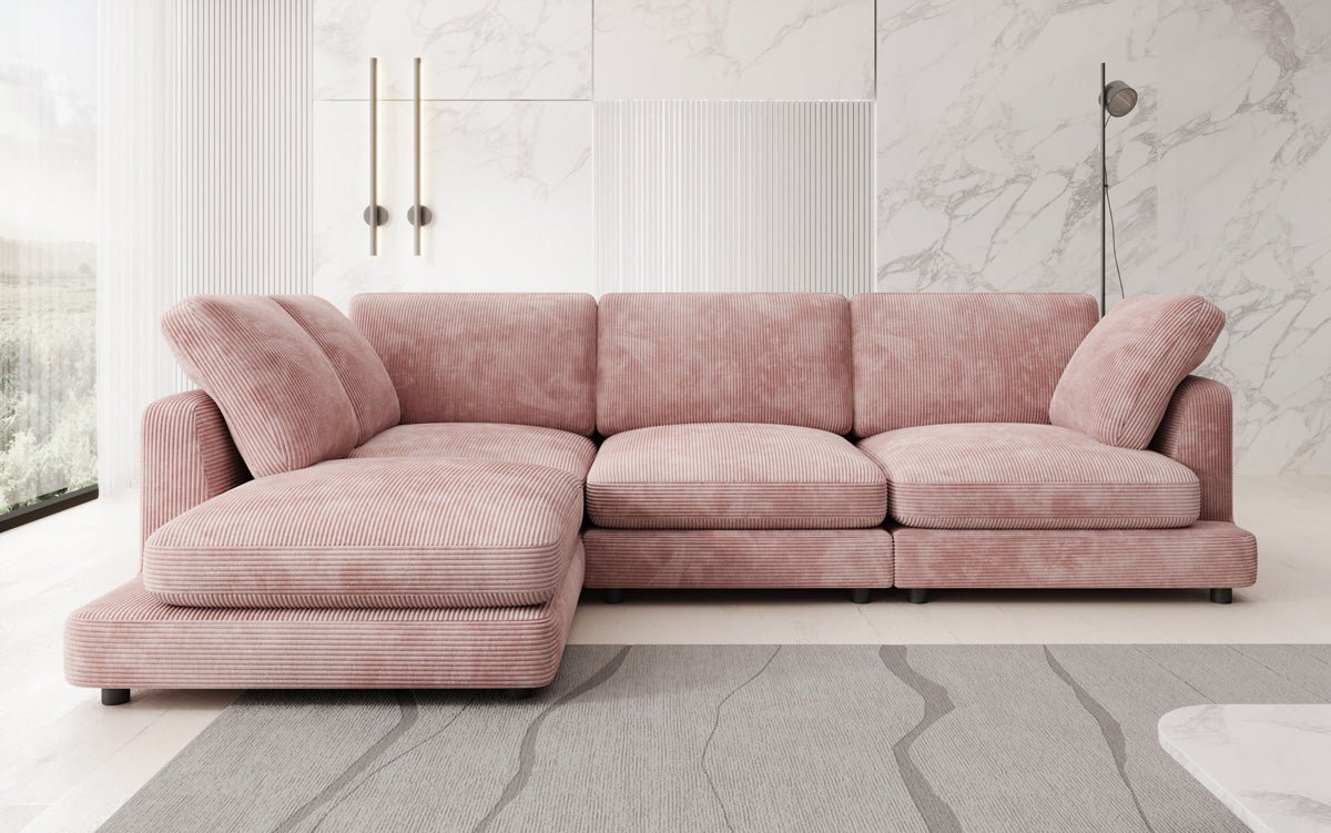 Designerbank Thalessa L in Ribstof