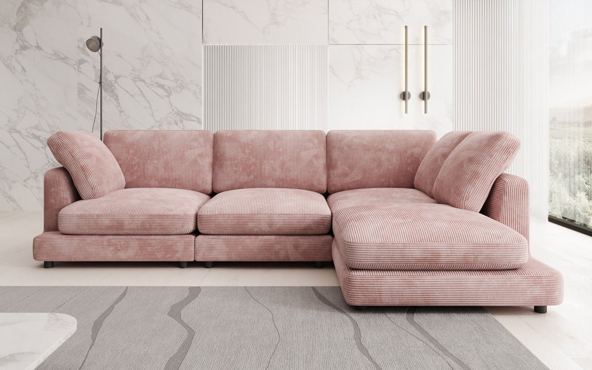 Designerbank Thalessa L in Ribstof
