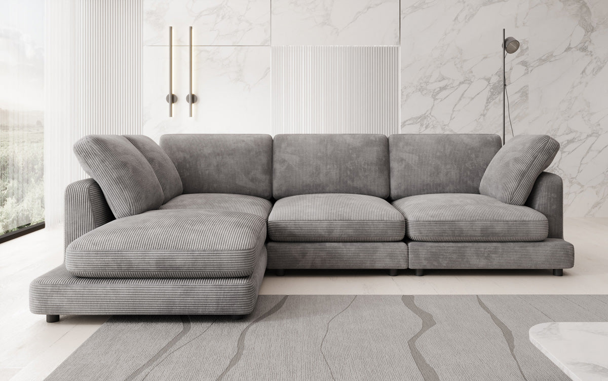 Designerbank Thalessa L in Ribstof