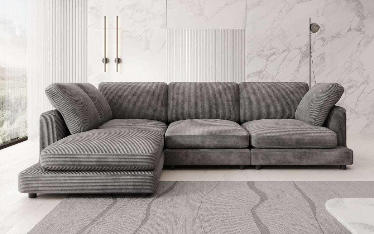 Designerbank Thalessa L in Ribstof