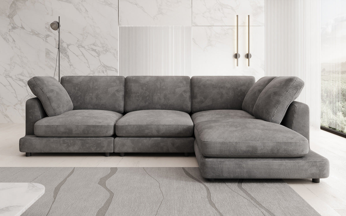 Designerbank Thalessa L in Ribstof
