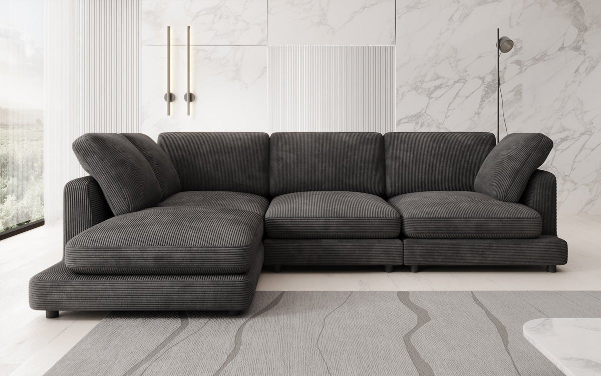 Designerbank Thalessa L in Ribstof