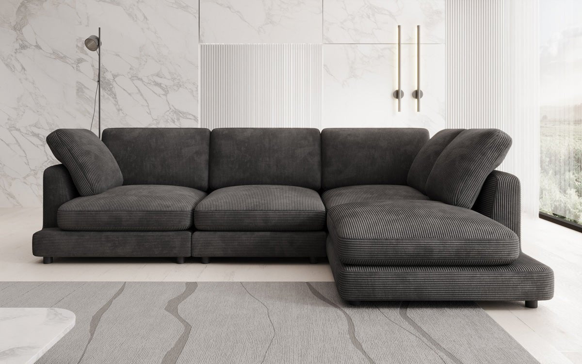 Designerbank Thalessa L in Ribstof