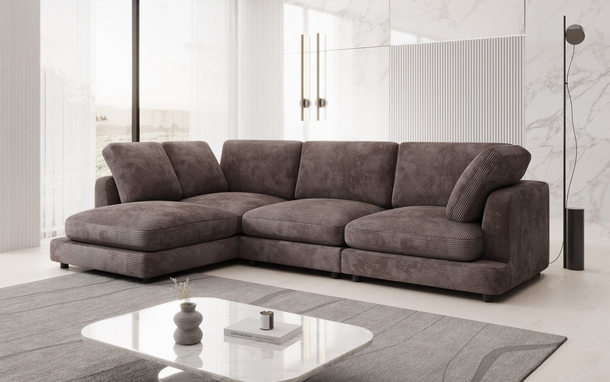 Designerbank Thalessa L in Ribstof