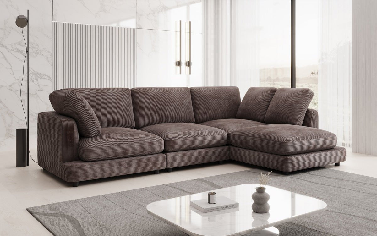 Designerbank Thalessa L in Ribstof