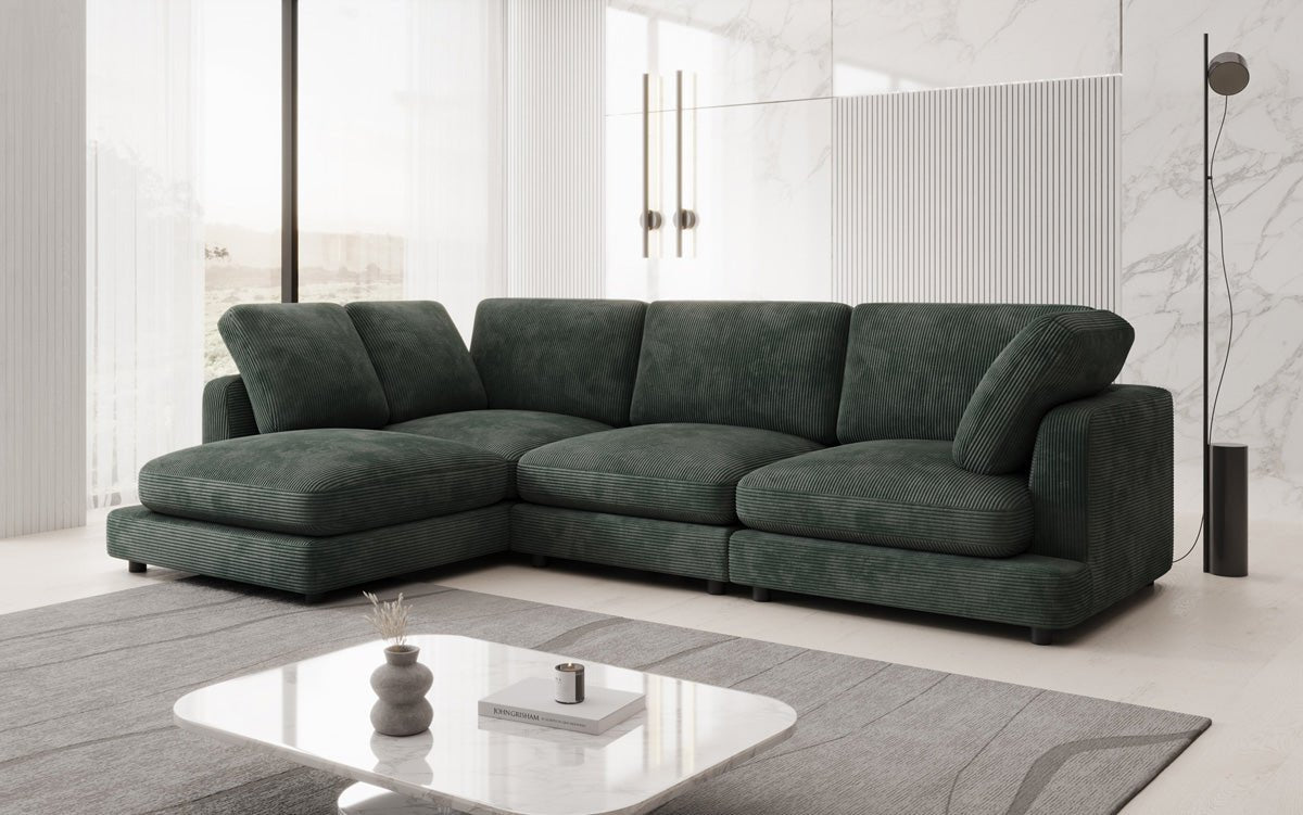 Designerbank Thalessa L in Ribstof