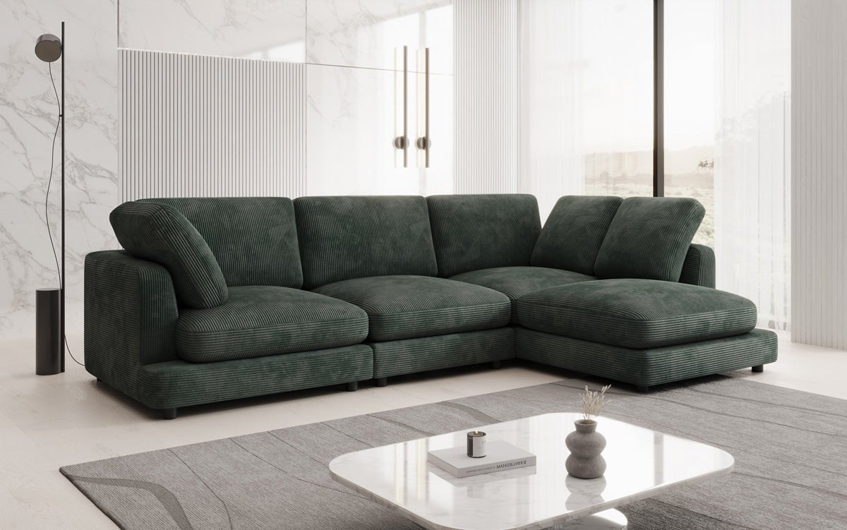 Designerbank Thalessa L in Ribstof