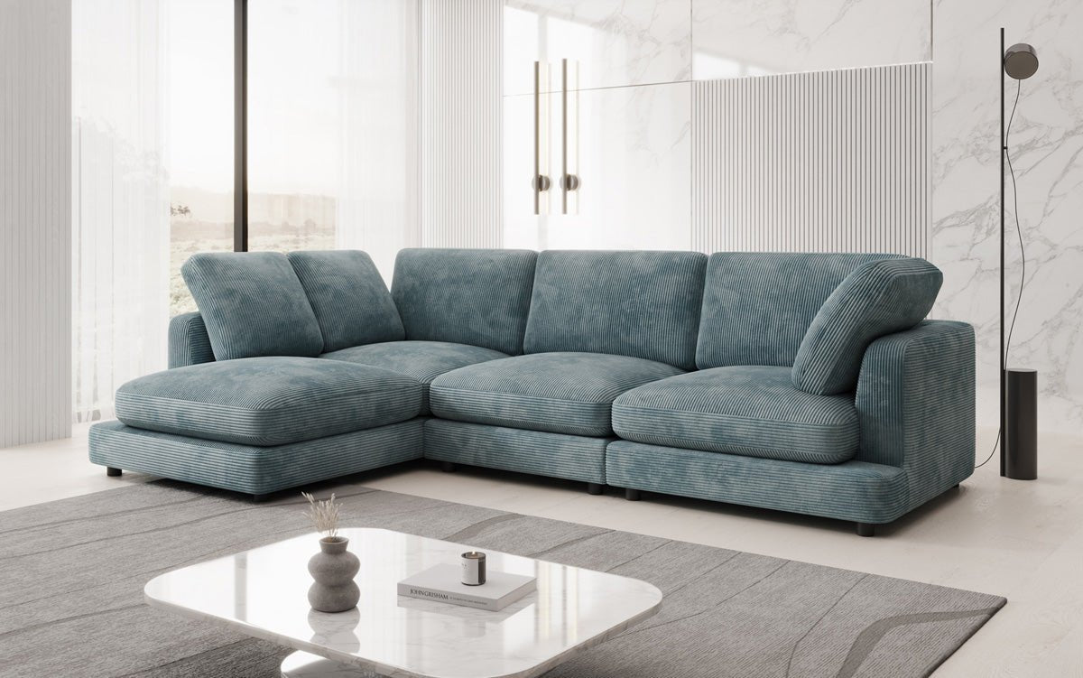 Designerbank Thalessa L in Ribstof