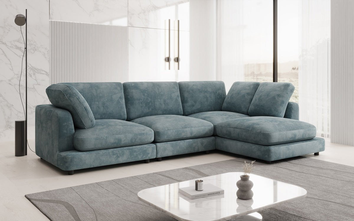 Designerbank Thalessa L in Ribstof