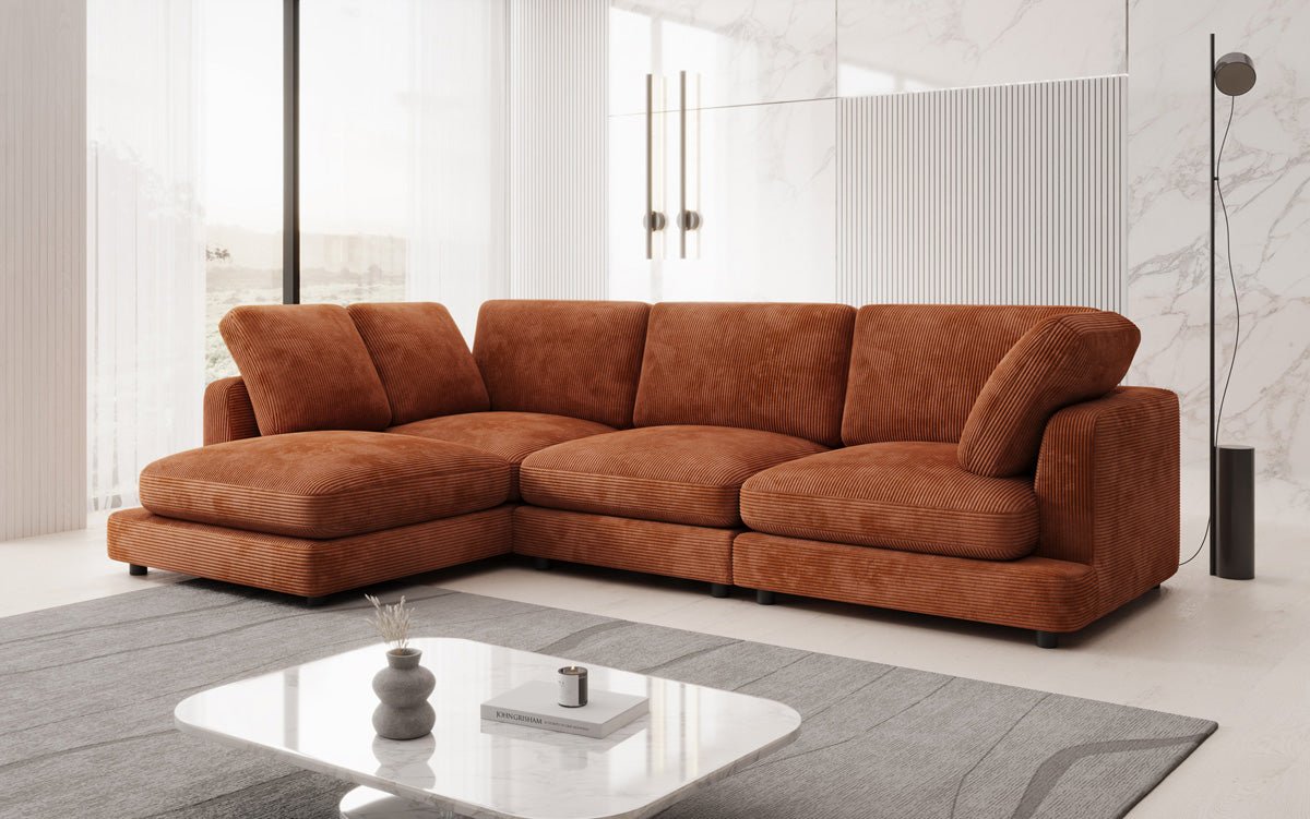 Designerbank Thalessa L in Ribstof