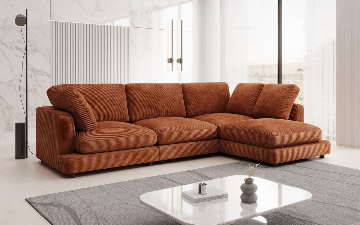 Designerbank Thalessa L in Ribstof