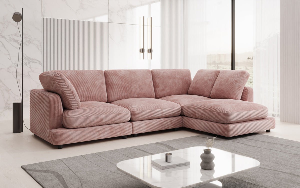 Designerbank Thalessa L in Ribstof