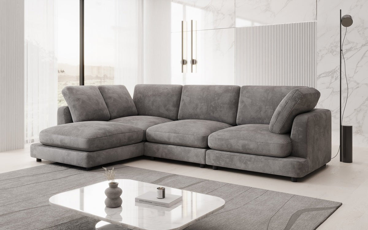 Designerbank Thalessa L in Ribstof