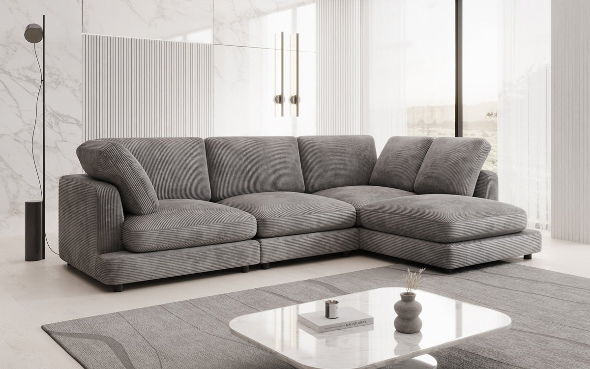 Designerbank Thalessa L in Ribstof