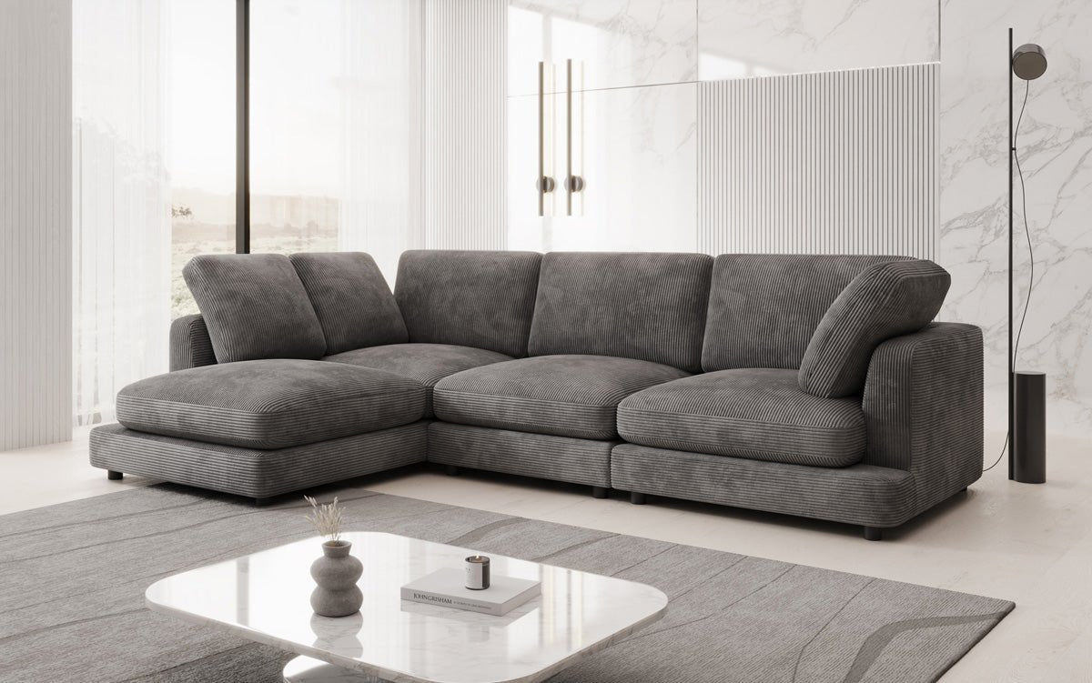 Designerbank Thalessa L in Ribstof
