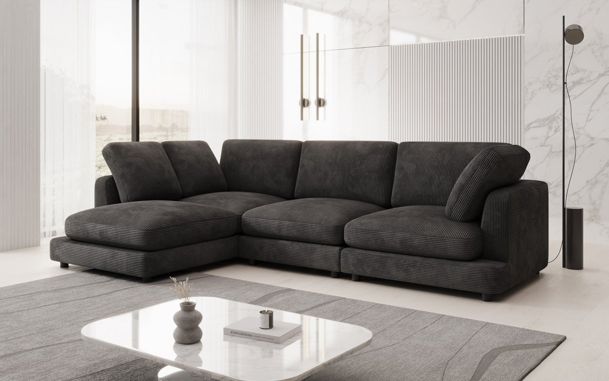 Designerbank Thalessa L in Ribstof