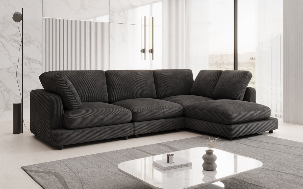 Designerbank Thalessa L in Ribstof