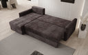 Designer Ecksofa Roma in Cord mit Schlaf- und Klappfunktion