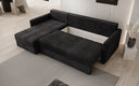 Designer Ecksofa Roma in Cord mit Schlaf- und Klappfunktion