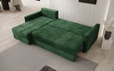 Designer Ecksofa Roma in Cord mit Schlaf- und Klappfunktion