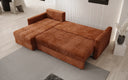 Designer Ecksofa Roma in Cord mit Schlaf- und Klappfunktion