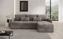 Designer Ecksofa Roma in Cord mit Schlaf- und Klappfunktion
