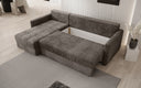 Designer Ecksofa Roma in Cord mit Schlaf- und Klappfunktion