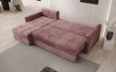 Designer Ecksofa Roma in Cord mit Schlaf- und Klappfunktion