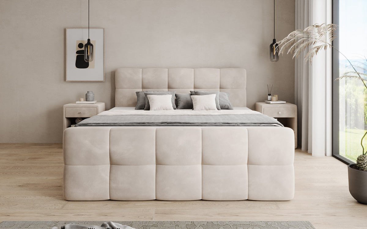 Boxspringbed Cozy Velvet met opbergruimte