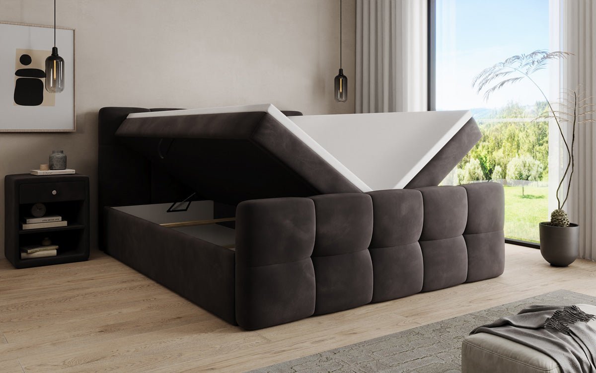 Boxspringbed Cozy Velvet met opbergruimte