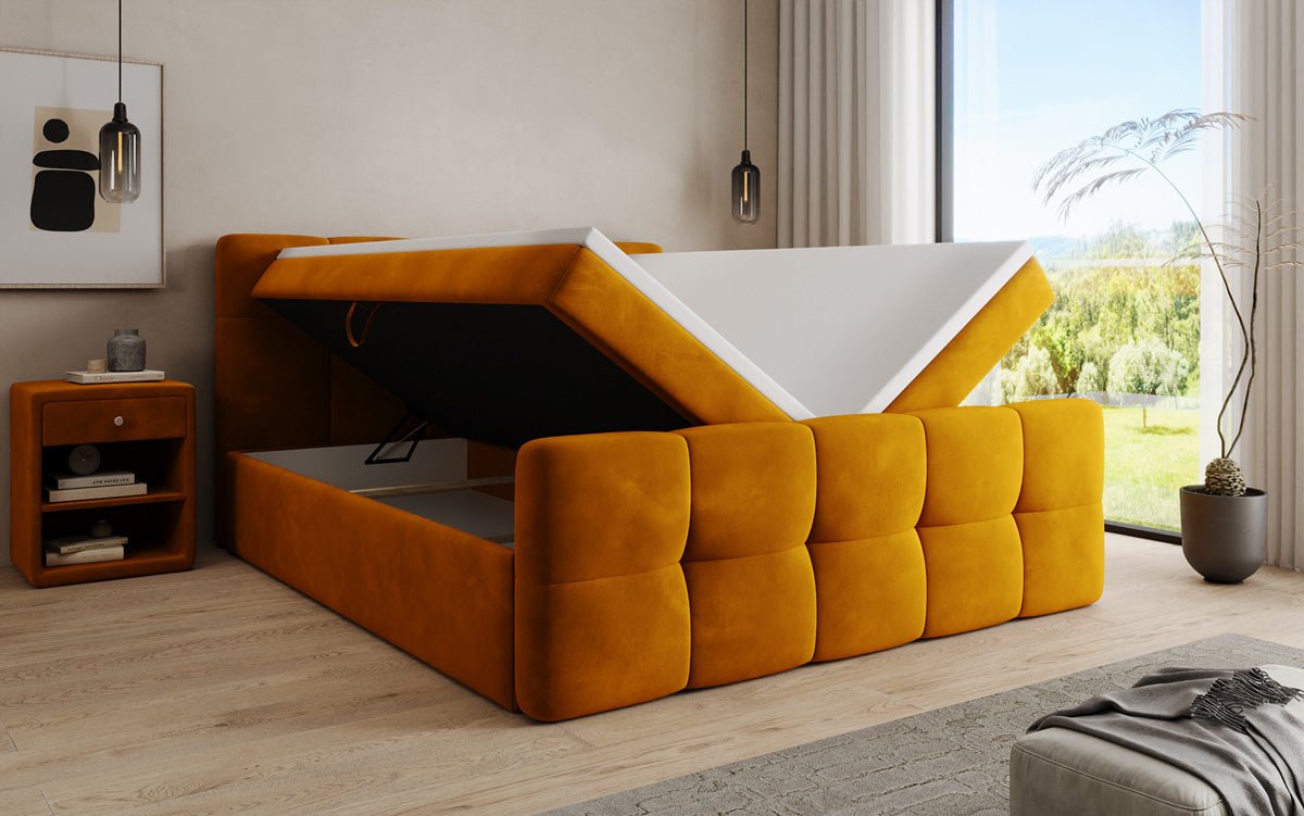 Boxspringbed Cozy Velvet met opbergruimte