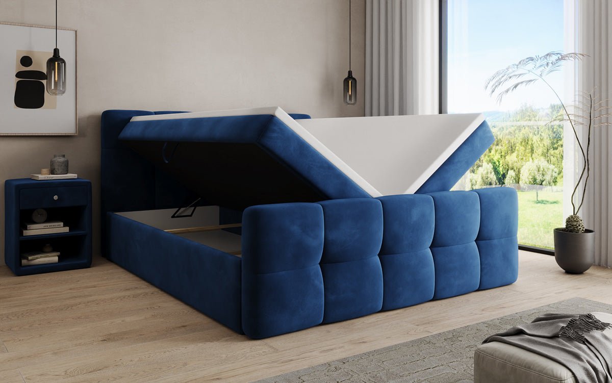 Boxspringbed Cozy Velvet met opbergruimte