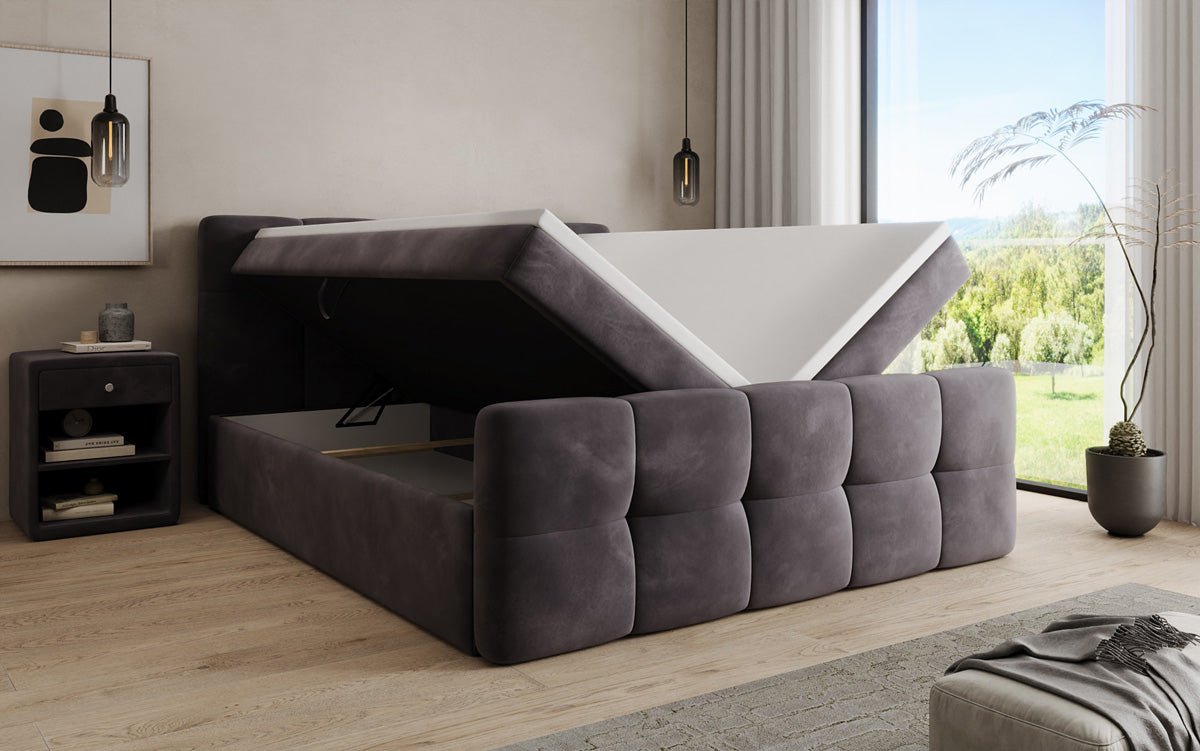 Boxspringbed Cozy Velvet met opbergruimte