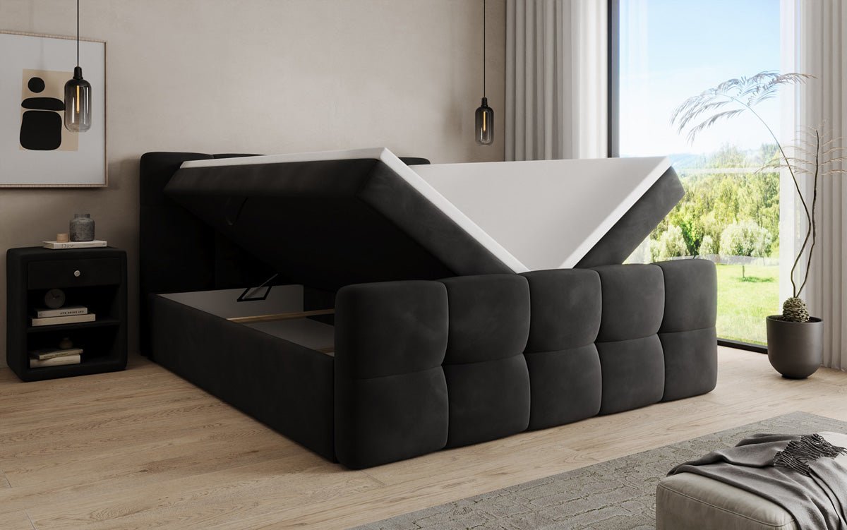 Boxspringbed Cozy Velvet met opbergruimte